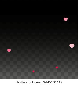 Hearts Confetti Falling Background. St. Valentine's Day pattern. Romantic Scattered Hearts Texture. Vector Illustration. Cute Element of Design for Sales or Celebration.