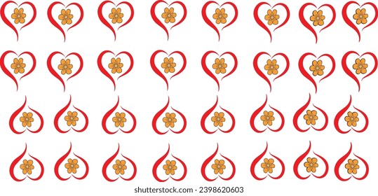 Hearts contain a rose inside them