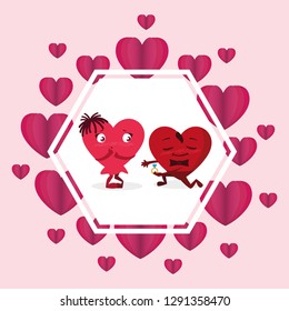 hearts couple with engagement ring emoticons
