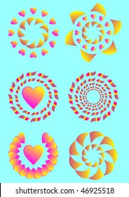Hearts & curls designs