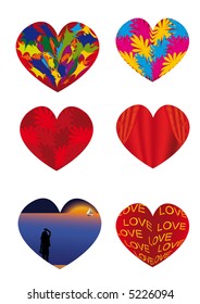 Hearts - a declaration of love at date of sacred valentine