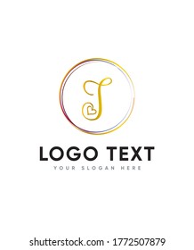Hearts decorated letter type I logo template, Vector logo for business and company identity 