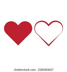 hearts for decoration gift and wadding valentine's day red romantic heart vector