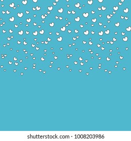 Hearts Design Background. Greeting Card Valentine Day. Vector illustration. Falling Confetti.