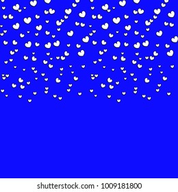 Hearts Design Background. Greeting Card Valentine Day. Vector illustration. Falling Confetti.
