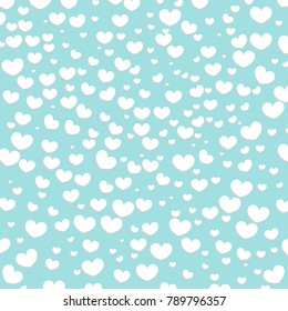 Hearts Design Background. Greeting Card Valentine Day. Vector illustration. Falling Confetti.