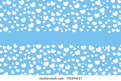 Hearts Design Background. Greeting Card Valentine Day. Vector illustration. Falling Confetti.