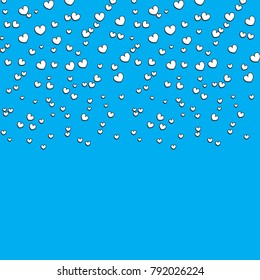 Hearts Design Background. Greeting Card Valentine Day. Vector illustration. Falling Confetti.