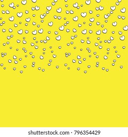 Hearts Design Background. Greeting Card Valentine Day. Vector illustration. Falling Confetti.