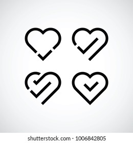hearts design elements for Valentine's day