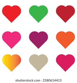 Hearts design isolate on white background, Vector hearts