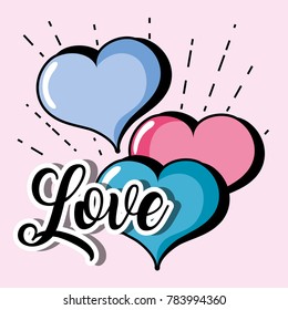 hearts design to love symbol icon