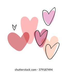 Hearts design vector