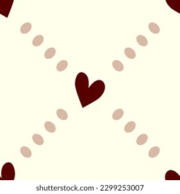 Hearts diagonal line seamless surface pattern