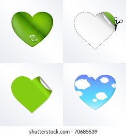 Hearts In Different Kinds, Vector Illustration