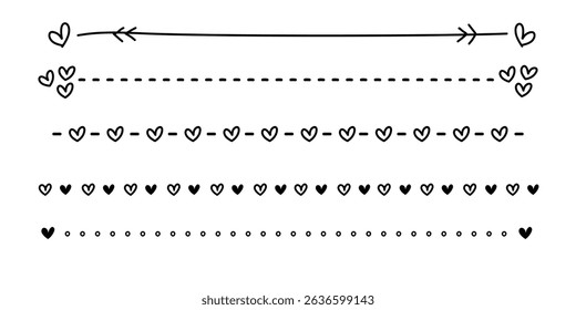 Hearts Dividers design elements and page decoration