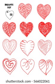 Hearts doodle