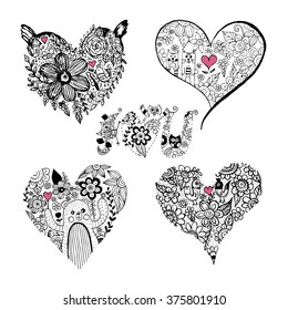 Hearts Doodle Valentine's Day