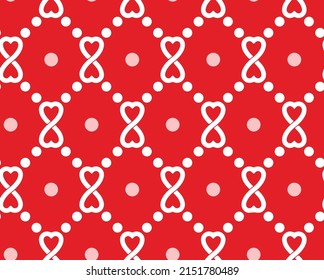 Estilo De Cadenas De Puntos Cardíacos Resumen Patrón Geométrico Mínimo Sin Marea Moda De Moda De Moda De Diseño De Colores Chic Perfecto Para El Diseño De Lingerie Fondo Rojo