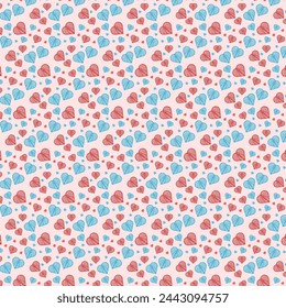 Hearts editable love pattern print design