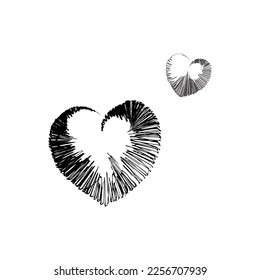 corazones para ilustración de vector de bordado