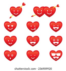 Hearts, Emoticon, Smiley