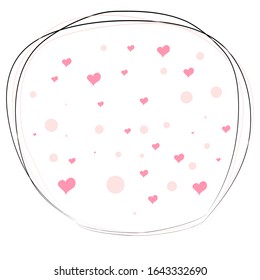 Hearts Falling Background. St. Valentine s Day. Romantic Scattered Hearts Love Pattern.