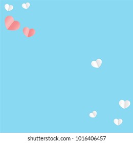 Hearts Falling Background. St. Valentine's Day pattern.   Romantic Scattered Hearts Design Element. Love. Sweet Moment. Vector Illustration.

 Design for Weddings, Anniversary, Mother's Day. 

