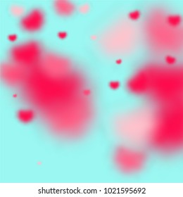 Hearts Falling Background. St. Valentine's Day pattern.   Romantic Scattered Hearts Texture. Love. Light, Bokhe, Magic Clouds, Moments.

 Design for Weddings, Anniversary, Mother's Day. 
