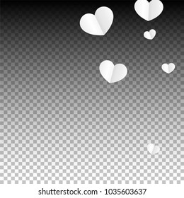 Hearts Falling Background. St. Valentine's Day pattern.   Romantic Scattered Hearts Design Element. Love. Sweet Moment. Vector Illustration.

 Design for Weddings, Anniversary, Mother's Day. 
