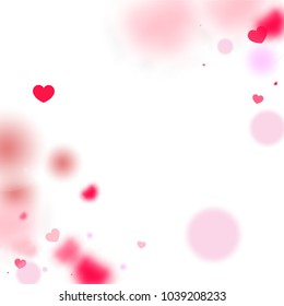 Hearts Falling Background. St. Valentine's Day pattern.   Romantic Scattered Hearts Texture. Love. Light, Bokhe, Magic Clouds, Moments.

 Element of Design for Cards, Banners, Posters, Flyers. 
