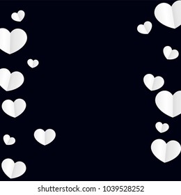 Hearts Falling Background. St. Valentine's Day pattern.   Romantic Scattered Hearts Texture. Love. Sweet Moment. Vector Illustration.
Element of Design for Cards, Banners, Posters, Flyers. 
