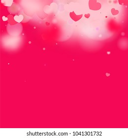Hearts Falling Background. St. Valentine's Day pattern.   Romantic Scattered Hearts Design Element. Love. Light, Bokhe, Magic Clouds, Moments.

 Design for Weddings, Anniversary, Mother's Day. 

