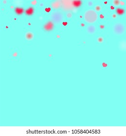 Hearts Falling Background. St. Valentine's Day pattern.   Romantic Scattered Hearts Design Element. Love. Light, Bokhe, Magic Clouds, Moments.

 Design for Weddings, Anniversary, Mother's Day. 
