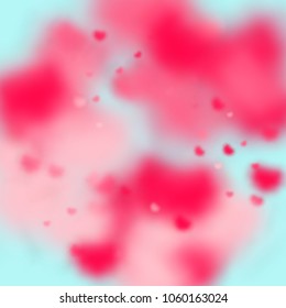 Hearts Falling Background. St. Valentine's Day pattern.   Romantic Scattered Hearts Texture. Love. Light, Bokhe, Magic Clouds, Moments.

 Design for Weddings, Anniversary, Mother's Day. 
