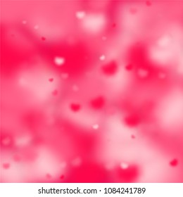 Hearts Falling Background. St. Valentine's Day pattern.   Romantic Scattered Hearts Texture. Love. Light, Bokhe, Magic Clouds, Moments.

 Element of Design for Cards, Banners, Posters, Flyers. 
