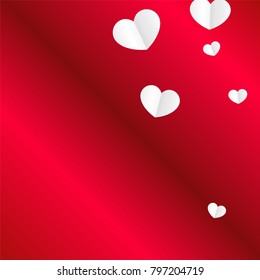 Hearts Falling Background. St. Valentine's Day pattern.   Romantic Scattered Hearts Texture. Love. Sweet Moment. Vector Illustration.

 Element of Design for Cards, Banners, Posters, Flyers. 
