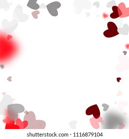  Hearts Falling Down. Illustration with Beautifull Hearts for your Design. Wedding Background for Greeting Card, Invitation or Banner.

 Vector illustration.
