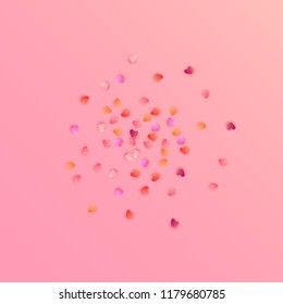  Hearts Falling Down. Illustration with Beautifull Hearts for your Design. Wedding Background for Greeting Card, Invitation or Banner.

 Vector illustration.