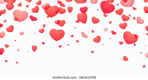 Herabfallende Vektorgrafik. Tagesdekor für Hochzeiten oder Valentinstag