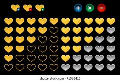 Hearts favorite sign web icon. Flat style design illustration element., vector