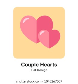 Hearts Flat Illustration