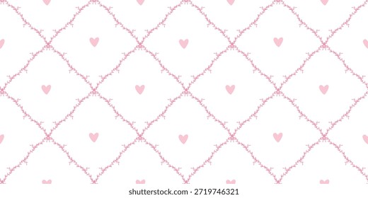 Corazones y flores sin patrón para el día de San Valentín envoltura de papel, estampados de vivero, Fondos de pantalla, fondos, etc. EPS 10
