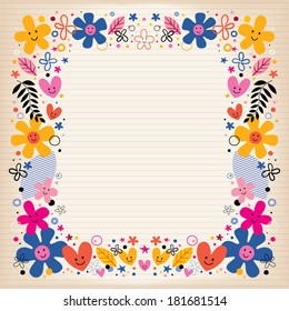 Hearts And Flowers Border