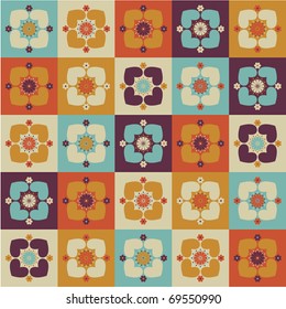 Hearts and flowers  pattern background