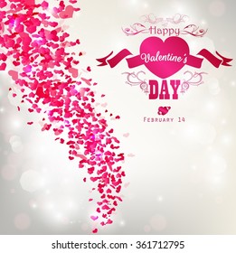 Hearts fly on white background.vector