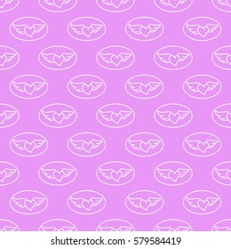 Hearts fly pink pattern for your design vector eps 10 background