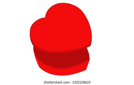 hearts in the form of a box on a white background