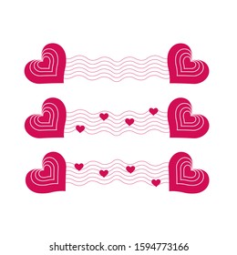 Hearts for the frame .hearts set for design. hearts set for the holiday. heart