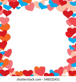 Hearts frame for valentines